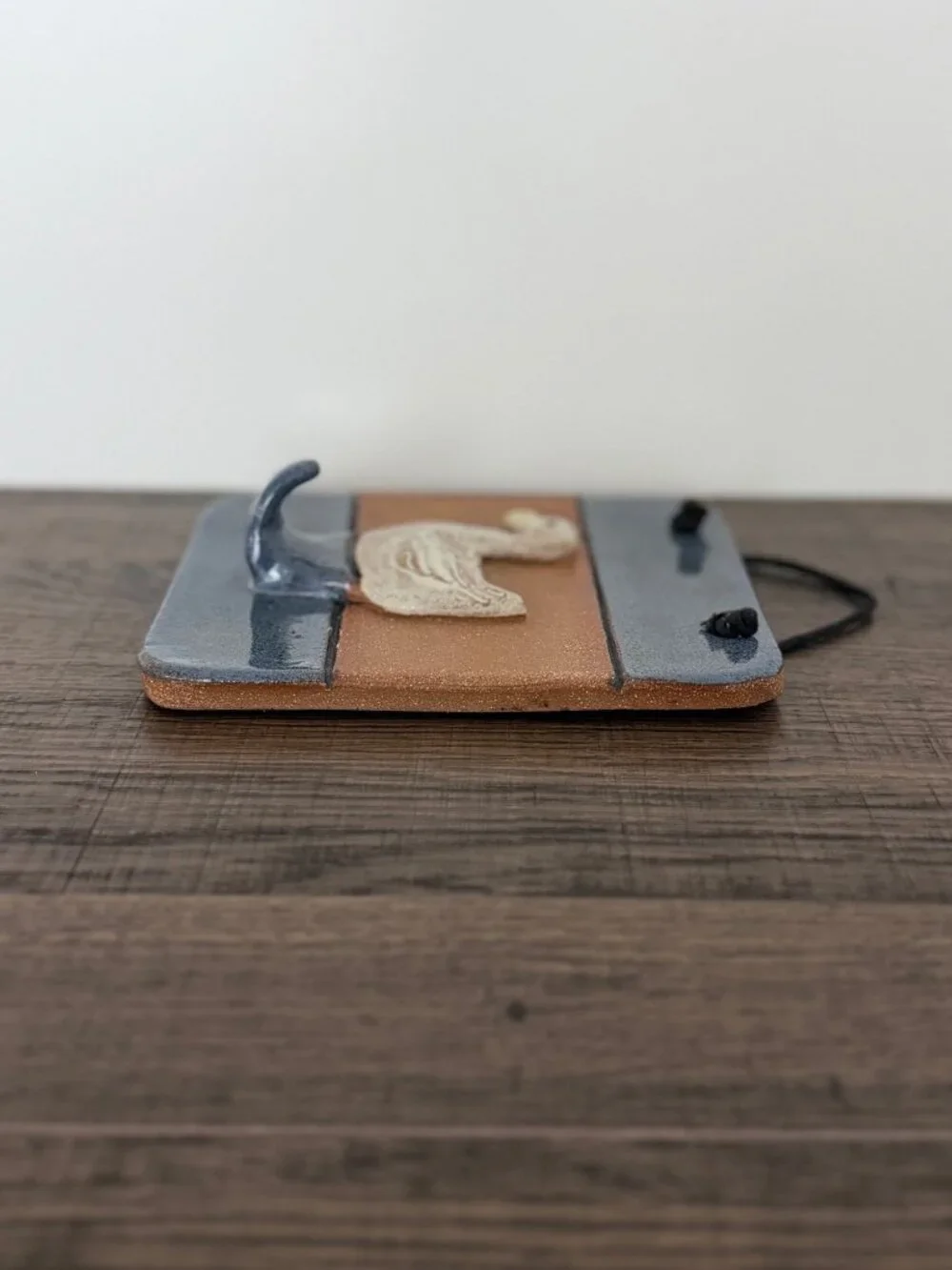 Vintage Ceramic Tile 3D Duck Hand Towel Holder Wall Hook Farmhouse Cottagecore